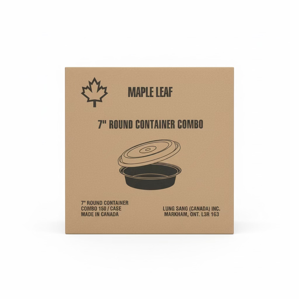 Round Container Combo Black- Maple