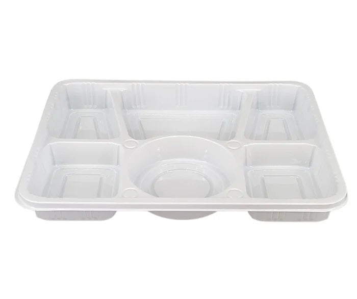 Thali 6 Compartment White