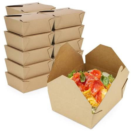 Folding Paper Take Out Kraft