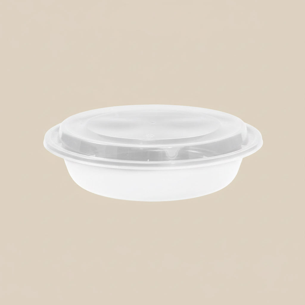 Round Container Combo White- Brown box