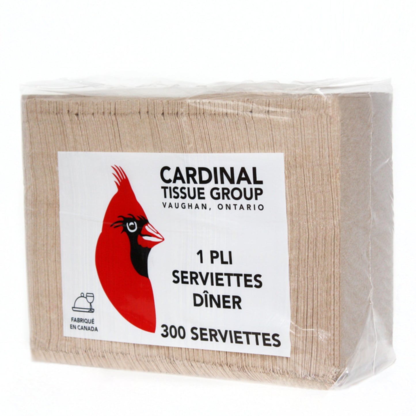 Dinner Napkin 1/8 Plain Kraft 1PLY