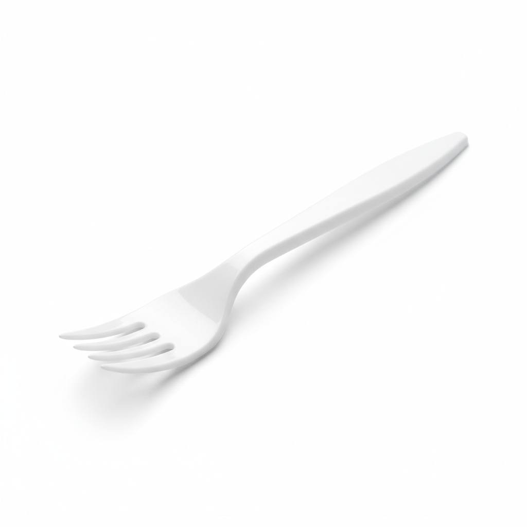 Fork White Plastic