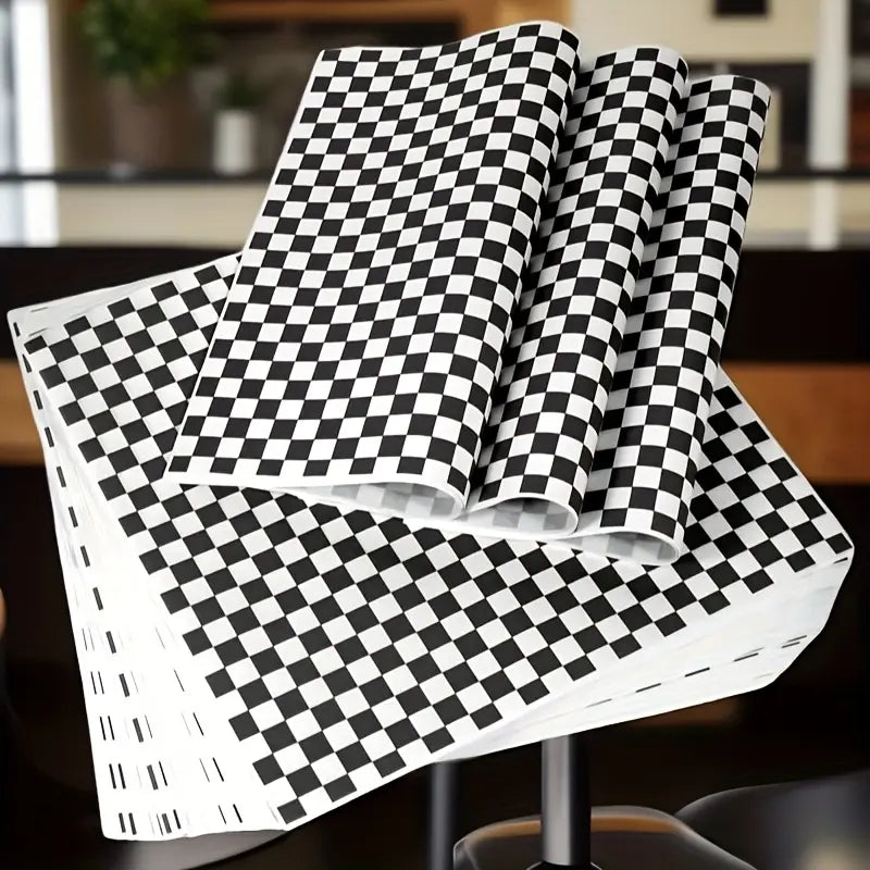 Checkered sheets Black 12x12