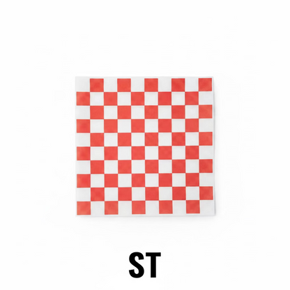 Checkered sheets Red 12x12