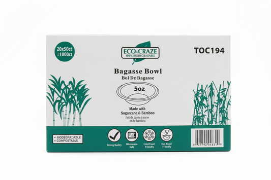 Bagasse bowls 5oz- Eco Craze