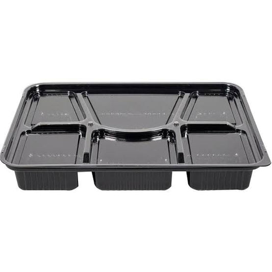 Thali 6 Compartment Black Combo- Value+