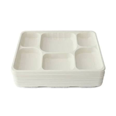 Thali 6 Compartment Corn Starch