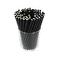 8" Paper Straw Black 6 MM
