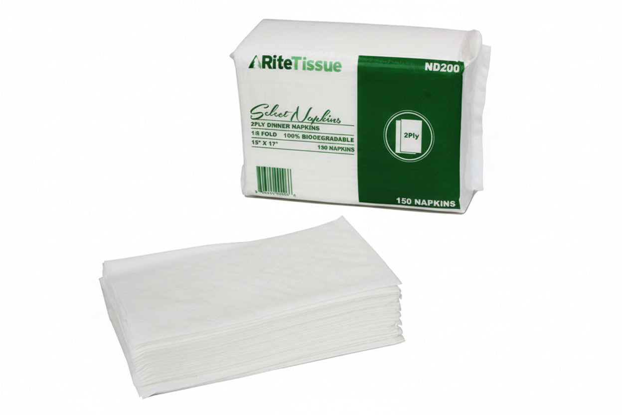 Dinner Napkin 1/8 Rite Tissue White