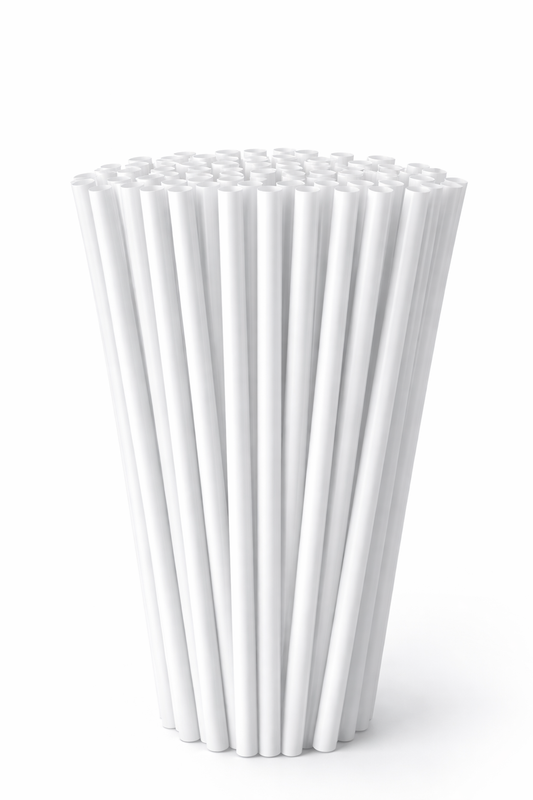8" Milk Shake Straws Maple(PLASTIC)