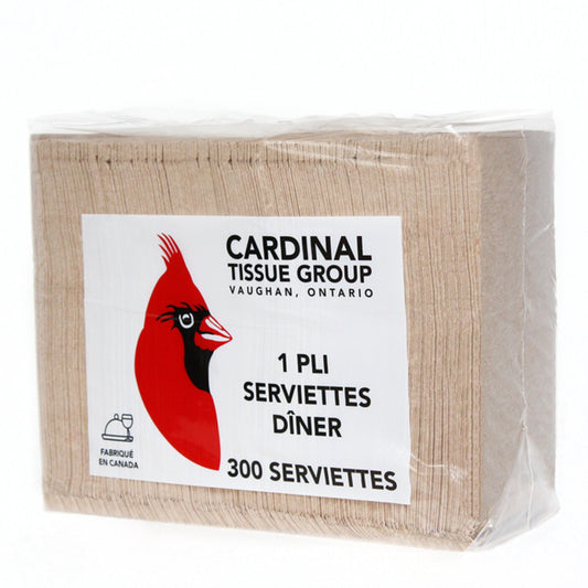 Dinner Napkin 1/8 Plain Kraft 1PLY