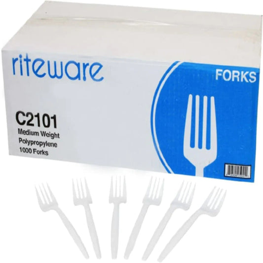 Forks White PP Bulk