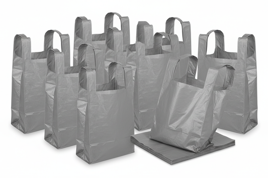 grey plastic tshirt bags