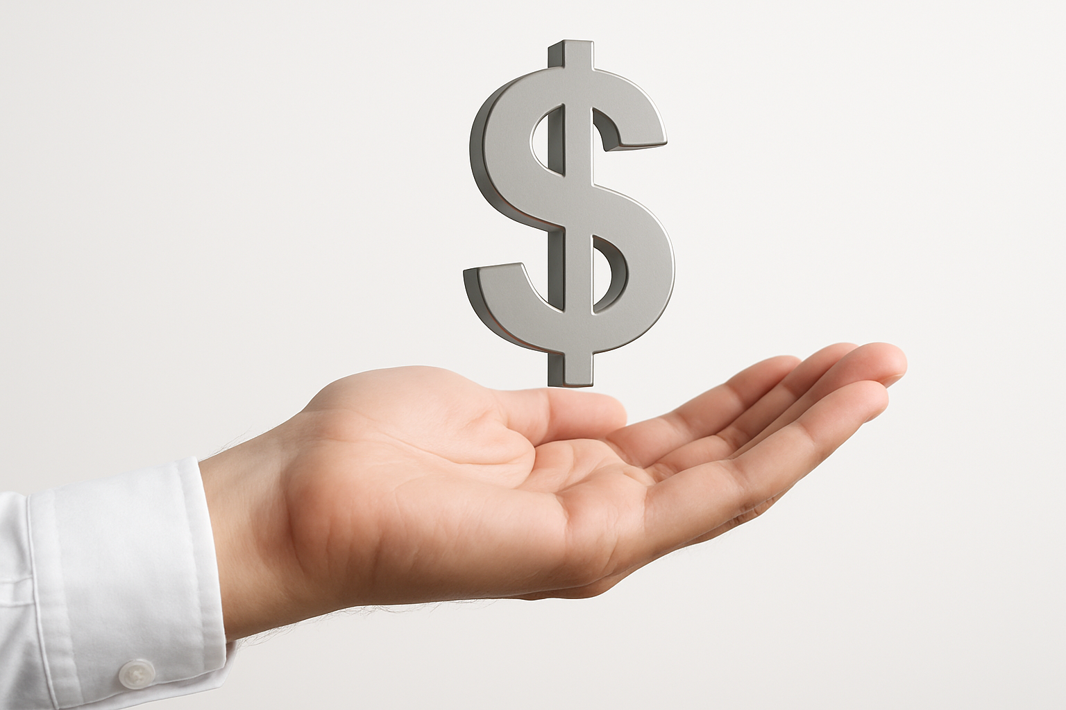 hand with dollar sign on the top