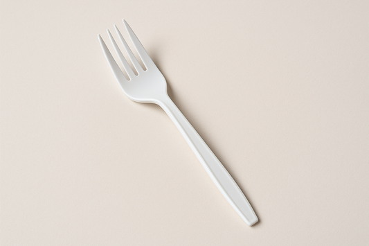 PLASTIC FORK WHITE DISPOSABLE
