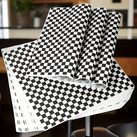Checkered sheets Black 12x12