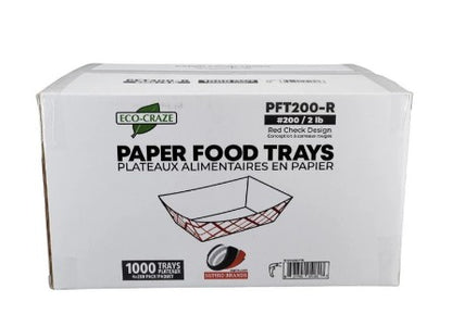 Take Out Food Tray Red 2 Lb- Eco Craze