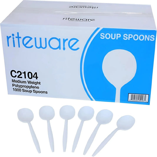 Soup Spoon White PP Bulk