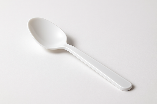 TEA SPOON WHITE PLASTIC DISPOSABLE